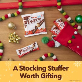 Kinder Bueno, Bulk 20 Pack, Milk Chocolate And Hazelnut Cream, Holiday Gift And