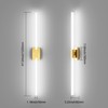 Ralbay 48inch Gold Bathroom Vanity Lights Bar 36W Modern LED