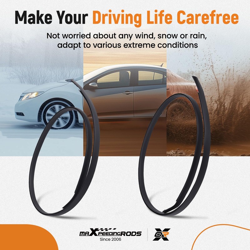 maXpeedingrods 2Pcs Left & Right Roof Trim Molding Weatherstrip for