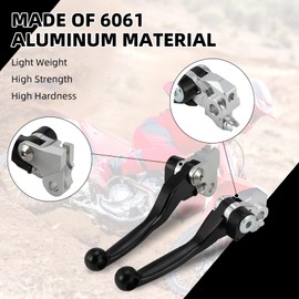 BAOUFF Foldable Dirt Bike Clutch Brake Levers,Forging Motorcycle Billet Pivot Handle Lever for CRF250R 07-25/CRF450R 07-20/CRF250RX 19-25/CRF450RX 17-20/CRF450RWE 19 - Black