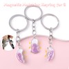 Cosysparks Best Friend Keyring for 3 Girls, 3 PCS Heart