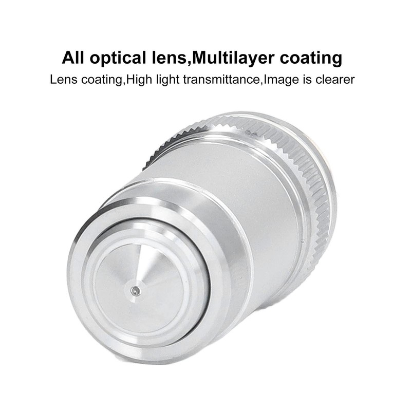 Achromatic Microscope Objective 100X High Power Microscope Lens Replacement Brass