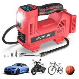 Cordless Tire Inflator Portable Air Compressor Tire Air Pump for Milwaukee 18V Battery - 160PSI Auto Pump with Digital Pressure Gauge, Emergency LED Light for Car Tires, Bicycle, Balloons (No Battery)
