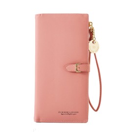 GDGZJJD Women's Long Wallet, Large Capacity, Waterproof, PU Leather, Hand Held Wallet, Button-type, Simple Design, 2-fold, Coin Purse, Compact, Simple, Lightweight, Stylish, Women's, Work, Travel,