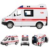 1:36 Hospital Rescue Ambulance Diecast Alloy Model With Pull Back