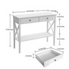 ChooChoo Console Table with Drawers, Narrow Wood Accent Sofa Table