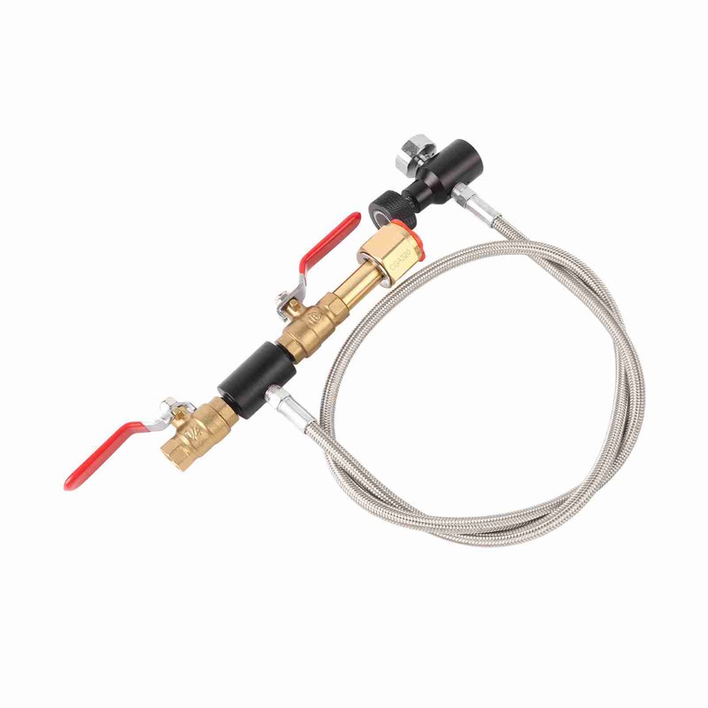 CGA‑320 CO2 Cylinder Refill Adapter with Hose For Filling Soda
