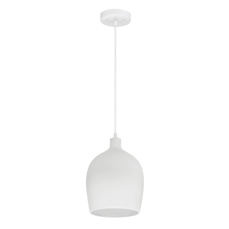 Robert Stevenson Lighting Ceramic Bell-Shaped Pendant Light, Large