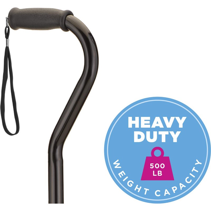NOVA Medical Heavy Duty Quad Cane with Small Base, Black