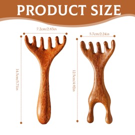 2 Pcs Saludea,Massage Comb 6 Claws,Five Touch Therapy Comb,Peine De Masaje Meridiano De SEIS Garras,Therapy for Feet,Therapy, for Head Face Eye Nose Jaw and Neck Massage