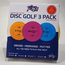Prodigy Disc ACE Line 3 Pack Starter Set - Disc Golf Set, Great for Beginners (Colors May Vary)