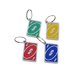 Uno Reverse Card Keychain - Model SQ0756254 with Original Design and Features - Color: Red