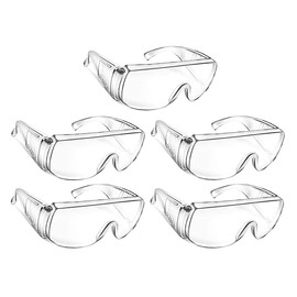 Cone Anleikf Goggles, Protective Glasses, Safety Dustproof, Splash Prevention Glasses, Overglass, Anti-Fog, Anti-Fog, Protective Eye Goggles, Wearable, Shockproof, Pollen, Transparent, Lightweight, Disaster Prevention, Debris Compatible, Outdoor/Work (Tr