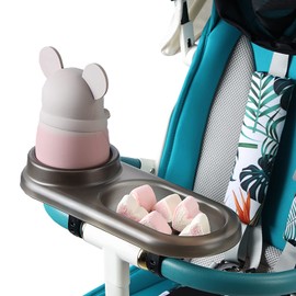Pushchair Cup and Tray Holder, Baby Stroller Snack Tray Suitable for Most Pram with Handrails.