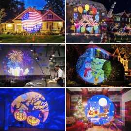 Wisely Multi Holiday Large House LED Logo Projector Christmas July 4th New Years