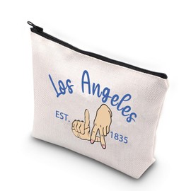 VAMSII LA Travel Toiletry Bag LA Lover Gift Los Angeles Est 1835 Los Angeles Souvenir Traveler Gift（Los Angeles EST. 1835）
