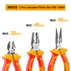 INGCO 3Pcs 1000V VDE Insulated Plier Set, 8" Insulated Combination