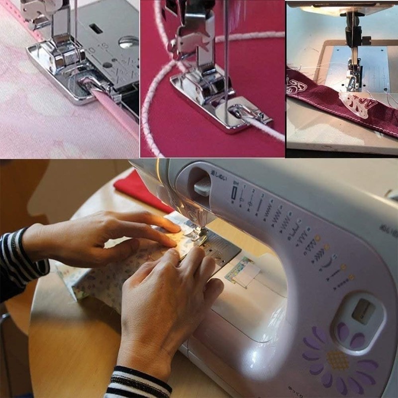 3PCS Rolled Hem Foot Set - Sewing Machine Foot Kit