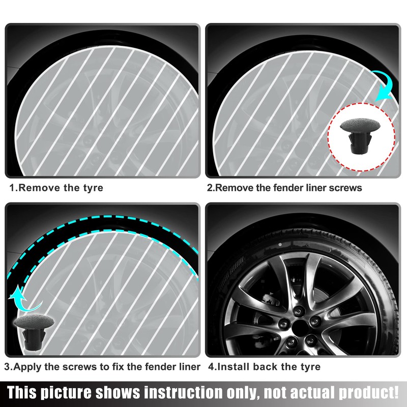 ACROPIX Front Rear Splash Guard Mud Guards Mudflaps Fender Liner
