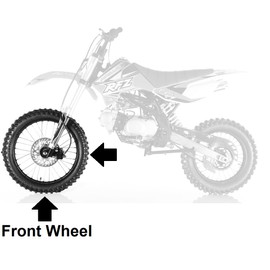 RedCap 14" 1.4x14 Front Rim Assembly for Disk Brake Apollo SSR TaoTao 50cc - 125cc XR CRF Dirt Pit Bike with 12mm Axles