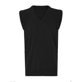 Mens V Neck Sweater Vest Plain Knitted Classic Mens Sleeveless Jumpers Cricket Golf Lawn Bowls Tank Top Sweater Pullover (Medium, Black)