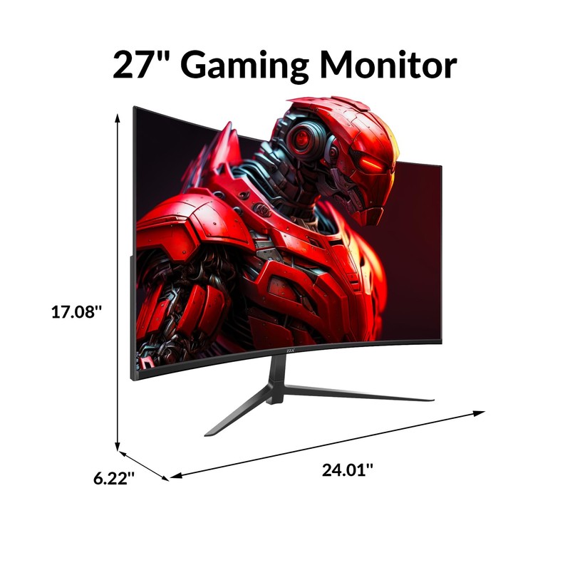 ZZA 27 inch Curved Monitor with 2K 2560 x 1440|75hz