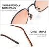 Cyxus 1562 Sunglasses Oval Frame, Mental, Women's, Small Face Effect,