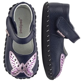 pediped Baby-Girl's Desiree Crib Shoe, Navy, 0-6 Months Child EU Infant (0-6 Months US)
