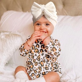 DRESHOW Pack of 5 Baby Turban Hats Turban Bun Knot Baby Infant Beanie Baby Girl Soft Cute Toddler Hat, 5 pack bow set40-25