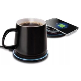 Lomi Smart Mug Warmer & Wireless Charging Pad Black