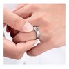 NUNCAD Tungsten Silver / Black / Gold-Plated Ring, 4 mm