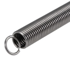sourcing map Tension Spring Tension Springs, 16mm OD, 2mm Wire Thickness, 341.6mm Extended Length, 280mm Free Length, Spring Steel, 15kg Load Capacity, Grey
