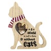 Lily's Home Cat-Shaped Wooden Photo Frame - 9'' x 11.8''