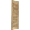 12"W x 54"H Americraft Two Equal Louver Exterior Real Wood