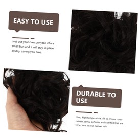PACKOVE Messy Bun Hairpiece for Women 1 Piece Long Tousled Chignon Hair Extension Natural Looking Synthetic Hair Scrunchie for Daily Use