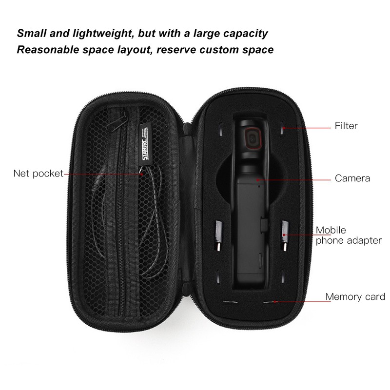 STARTRC Black Nylon Mini Waterproof Protective Storage Handbag for DJI