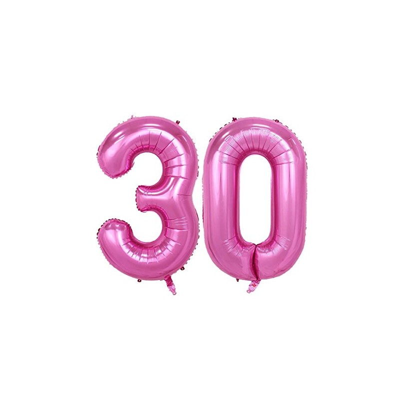 40" Pink Number Balloons