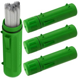 Zonon 4 Pcs Electrode Rod Storage Tube 14 Inch Airproof and Waterproof Welding Rod Holder for Canister(Green)