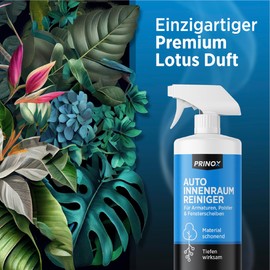 PRINOX® Profi Auto Innenraum Reiniger 580ml für die Innen Reinigung von Kunststoff, Polster, Leder & Fenster - Premium Innenraumreiniger - Cockpit Reiniger Konzentrat & Autositz Reiniger
