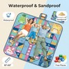 Keepatyart Flying Chess Picnic Blanket 80 x 80 Inch, Waterproof