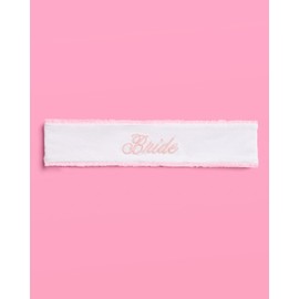 xo, Fetti Ruffle Bride Elastic Headband | Bachelorette Party Gift, Bridal Shower Hair Accessory, Bride Makeup Head Wrap, GRWM Spa Decor