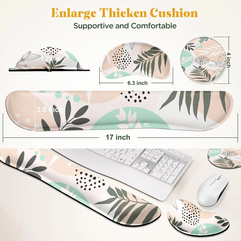 Gimars Memory Foam Wrist Rest Set Ergonomic Support For Keyboard