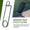 Minnow Trap Clips, Stainless Steel Live Bait Trap Lock Fasteners