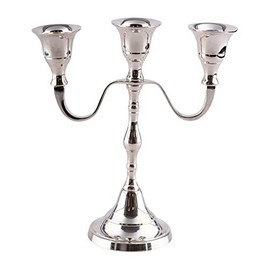 MaMeMi Candlestick 3 Fl. Height 18 cm Nickel-Plated