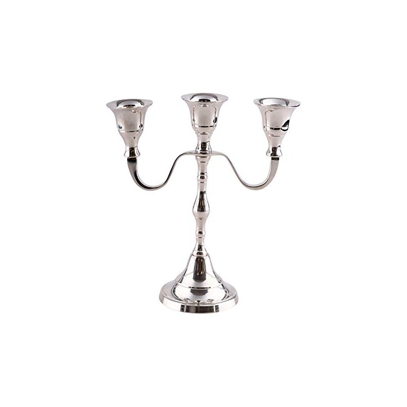 MaMeMi Candlestick 3 Fl. Height 18 cm Nickel-Plated