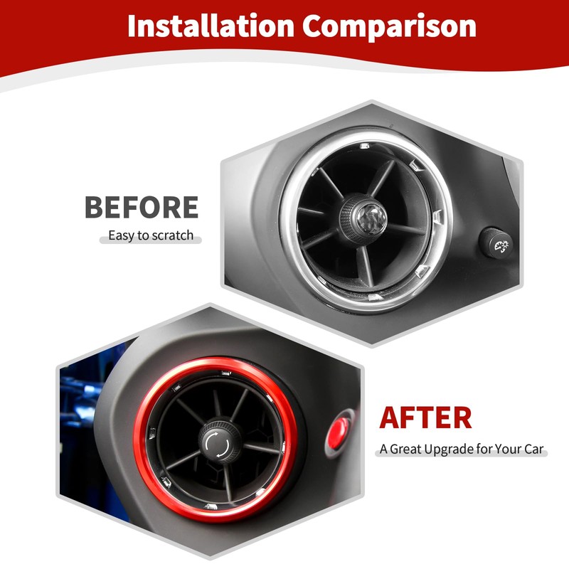 JOSHELA for Camaro Dash Air AC Vent Cover Trim Ring