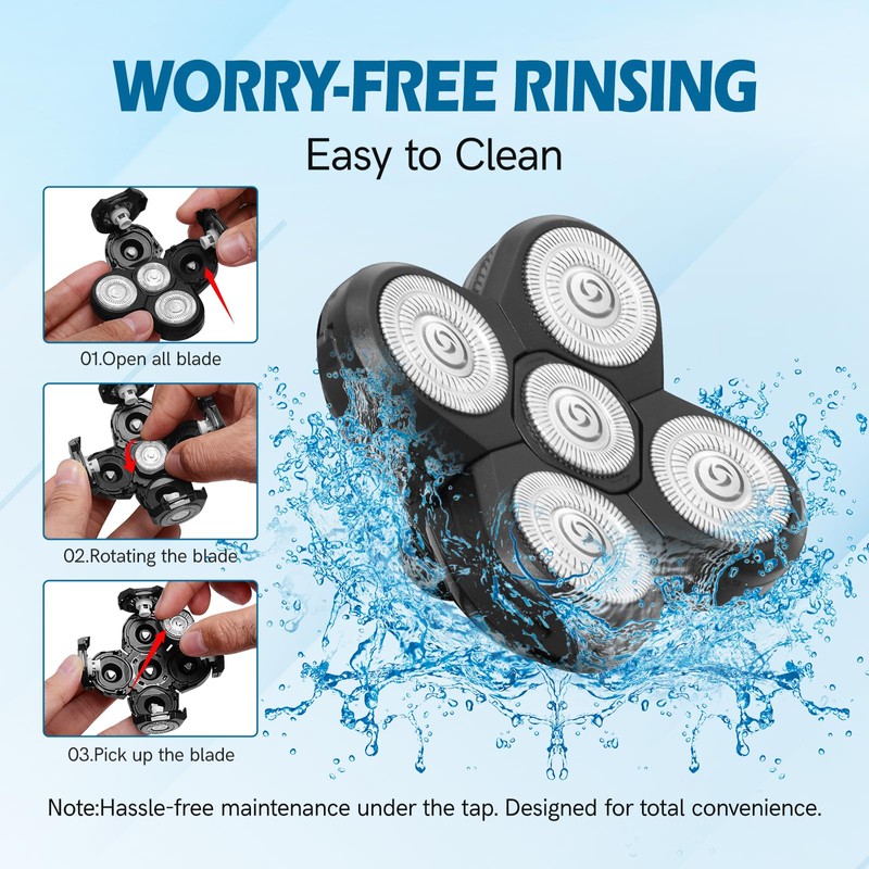 5 Pack Replacement Blades for Freebird Head Shaver | 5-Blade