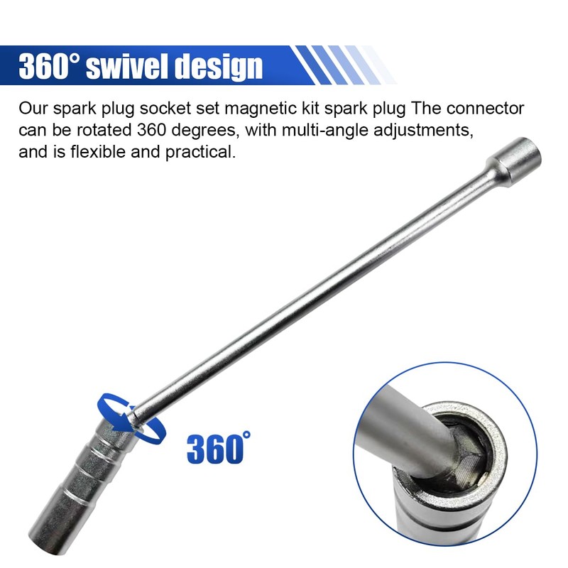 LAINLOY 14 mm Magnetic Spark Plug Socket with 12 Inch
