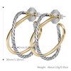 Myshiwu 18K Gold-plated Half Hoop Earrings Designer Inspired Twisted Cable