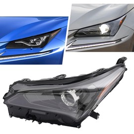 SHONFYVS Headlight Headlamp Assembly for Lexus Nx200t Nx300 Nx300h 2018 2019 2020 2021 LED Headlights Black Housing Clear Lens Left Driver Side Replacement Headlamps 8107078190 (Left Driver Side)